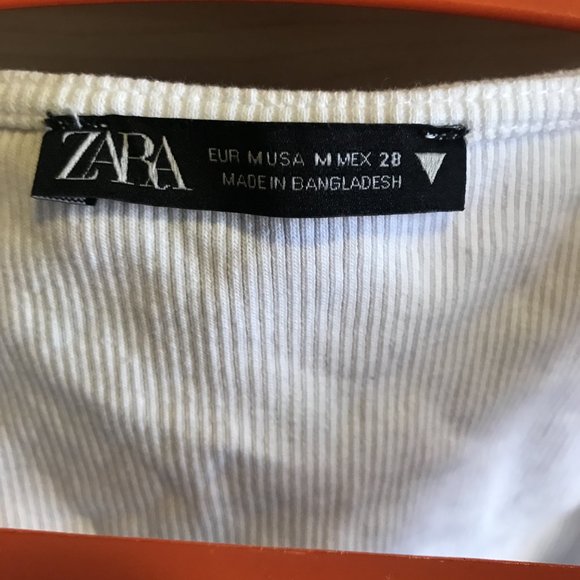 (1) Zara Ruffled Drawstring Top - Picture 6 of 8